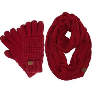 6568 Infinity Scarf And Matching Lined Glovess